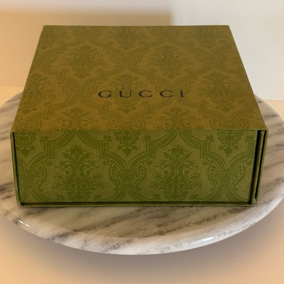 Gucci Olive Green Paisley With A Ribbon & 2 Small Gift Boxes Empty - Picture 3 of 16